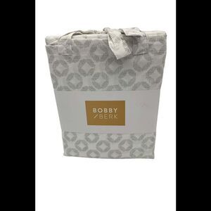 Bobby Berk 100% Cotton 400TC Sheet Set Gray Medallion